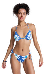 Roxy Conjunto biqu&iacute;ni triangular de flores azul