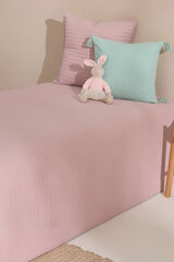 Textura Colcha detalle bordado. Cama 80-90cm. rosa