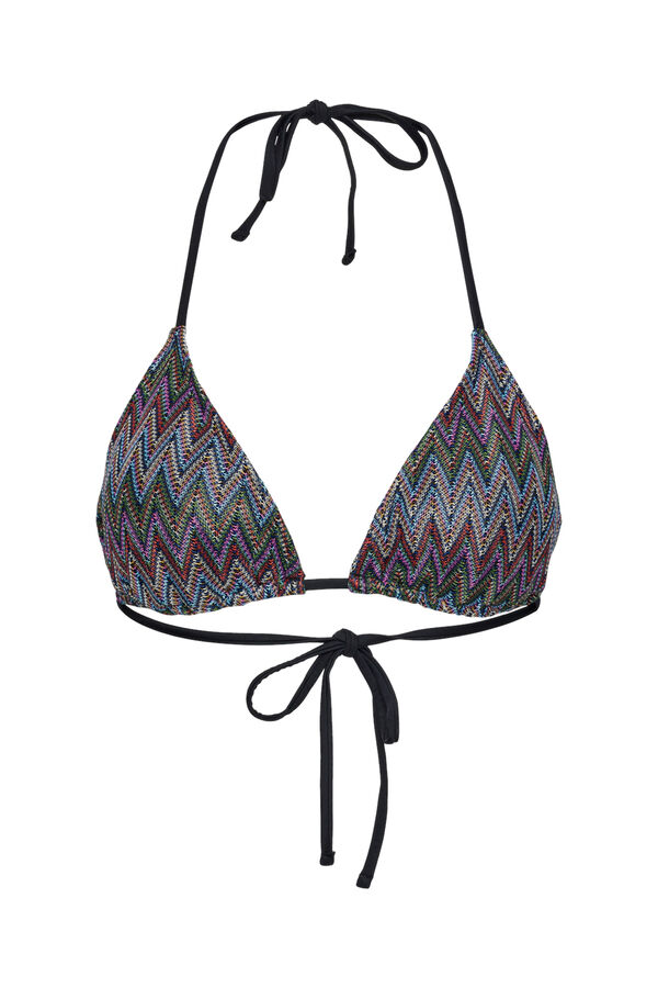 Pieces Top de bikini triangular beige