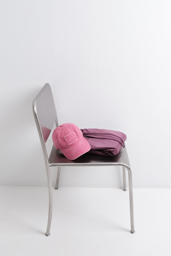 HI&BYE Gorra algod&oacute;n logo bordado rosa rosa
