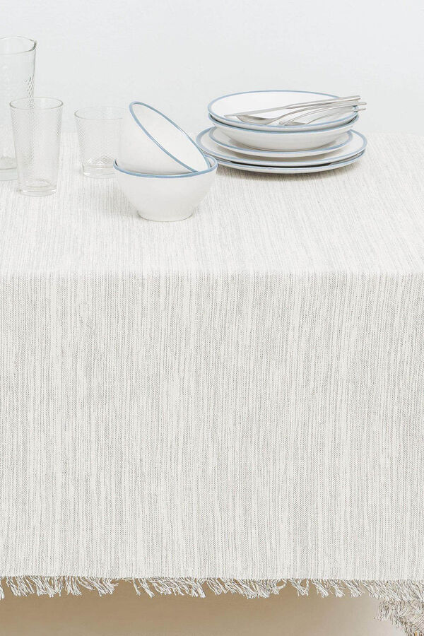 Textura FOULARD TEJIDO RAYAS gris