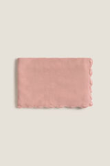 Textura Xadrez de tric&ocirc; de algod&atilde;o org&acirc;nico rosa