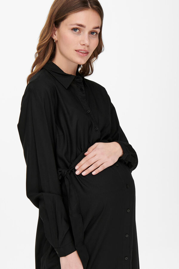 Womensecret Vestido camisero maternity negro