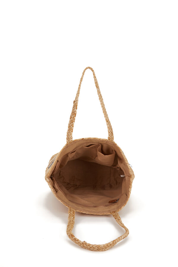 Abbacino Cesto de r&aacute;fia estampado azul denim azul