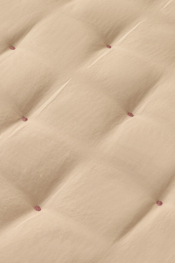 Textura Edred&oacute;n liso reversible puntos rosa