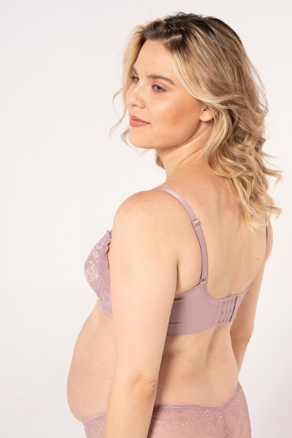 Ohma! Soutien de amamentação com renda rosa