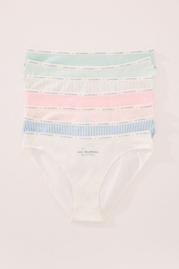 Women'secret Pack 7 bragas cl&aacute;sicas algod&oacute;n mix prints estampado