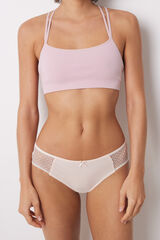 Women'secret Braga ancha algod&oacute;n rosa encaje y lazo rosa