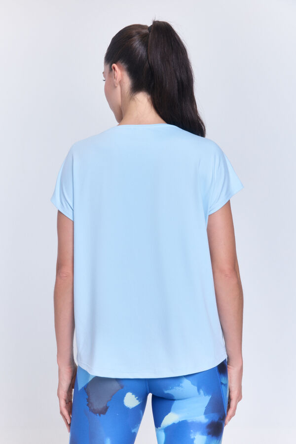 Only Play T-shirt manga curta soft azul