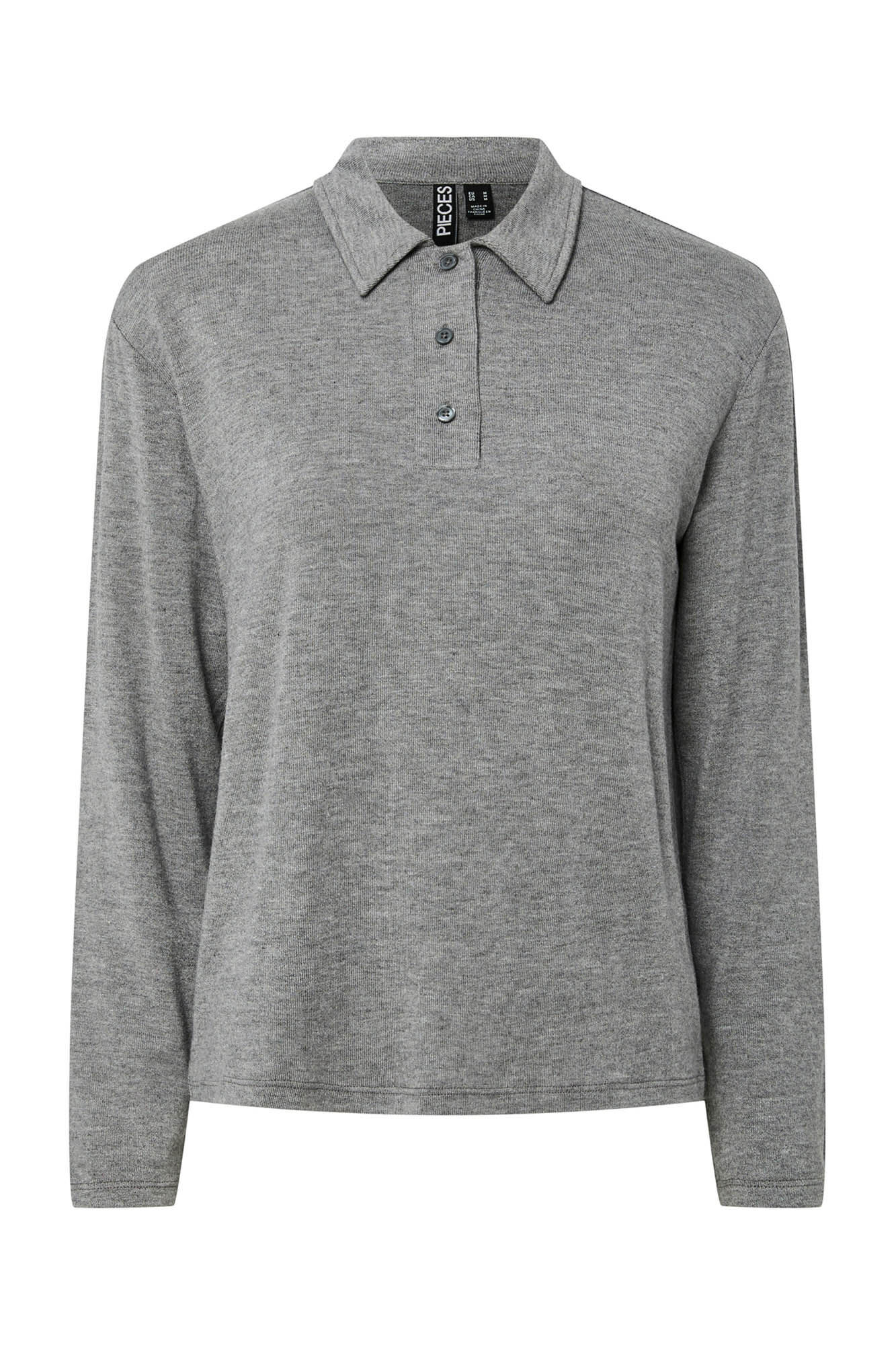 Pieces Camisola malha estilo polo para mulher