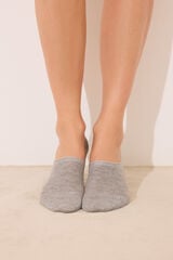 Women'secret Calcetines invisibles gris lurex gris