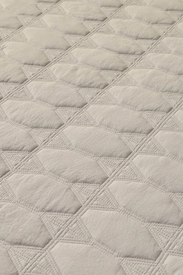 Textura Colcha acolchado geom&eacute;trico gris