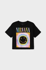 Name it T-shirt menina Nirvana preto