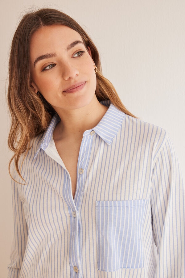 Women'secret Camis&oacute;n camisero rayas 100% algod&oacute;n SmileyWorld &reg; estampado