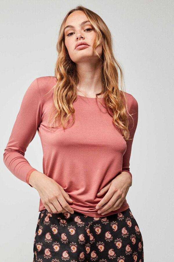 Gisela Camiseta interior manga larga naranja