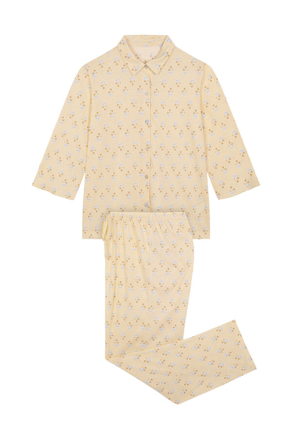 Women'secret Pijama camisa de algod&atilde;o com flores estampado