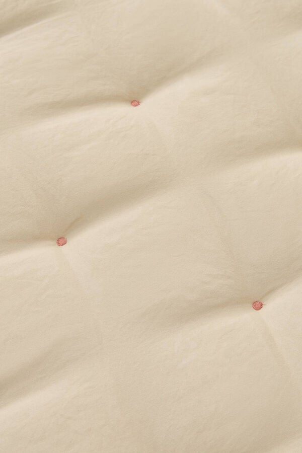 Textura Edred&oacute;n liso reversible puntos rosa