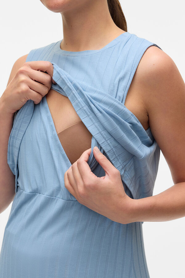 Mamalicious Vestido midi maternity azul