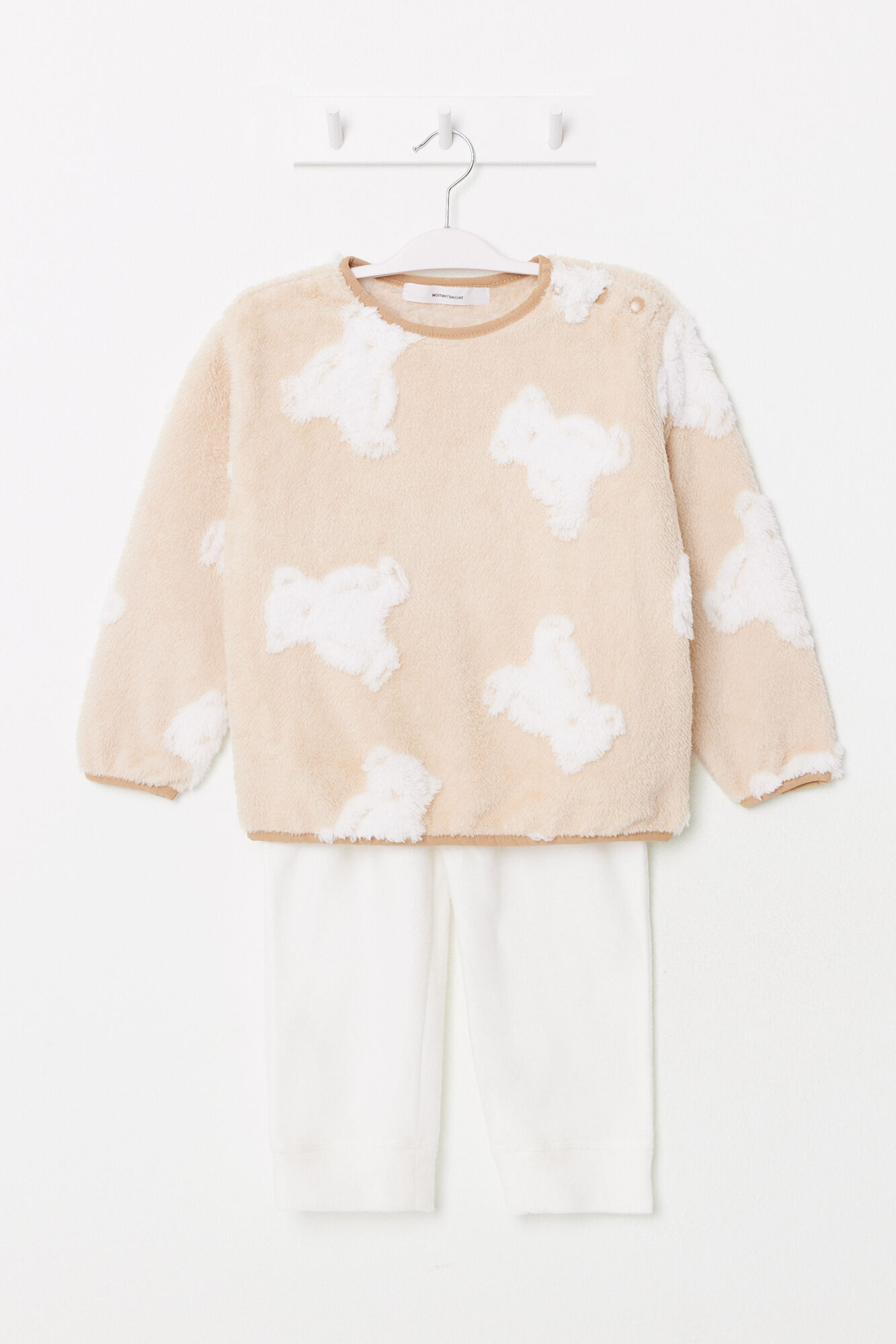 Women'secret Pijama polar longo infantil com ursos jacquard