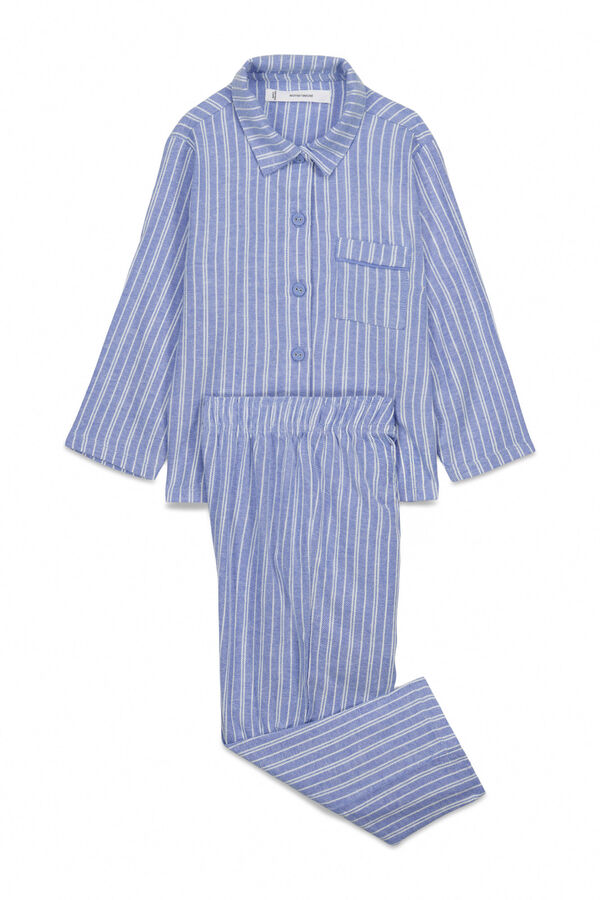 Women'secret Pijama infantil camisa &agrave;s riscas, 100% algod&atilde;o bege