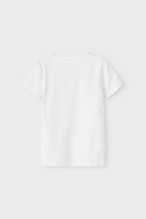 Womensecret T-shirt de bebé menina de manga curta com estampado frontal branco