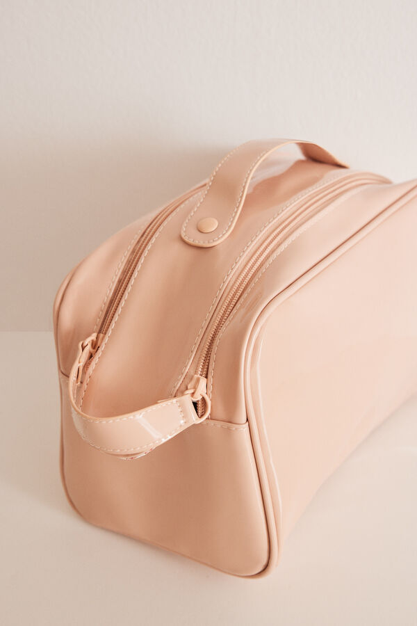 Women'secret Neceser grande rosa doble cremallera naranja