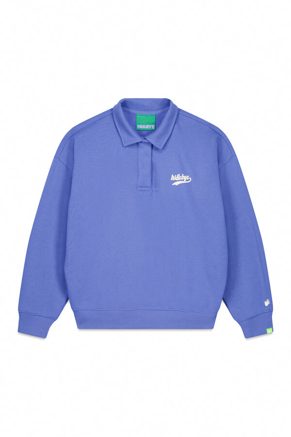 HI&BYE Sudadera polo felpa azul  azul