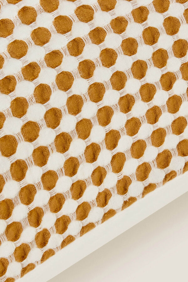 Textura Capa de almofada em tecido estampado amarelo