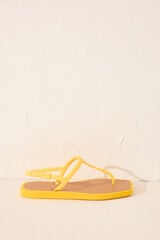 Women'secret Chanclas entrelazadas punta cuadrada amarillo