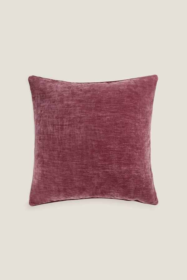 Textura Funda coj&iacute;n terciopelo burdeos