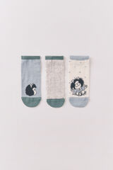 Women'secret Pacote de 3 meias curtas Mafalda  estampado