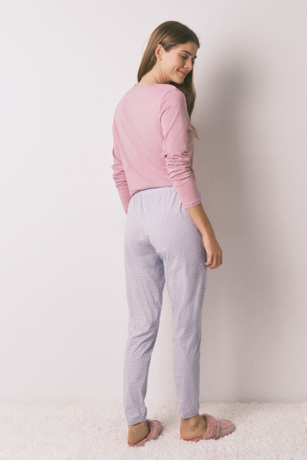 Women'secret Pantal&oacute;n skinny 100% algod&oacute;n print geom&eacute;trico estampado