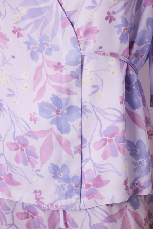 Women'secret Conjunto de pijama lil&aacute;s de 3 pe&ccedil;as rosa