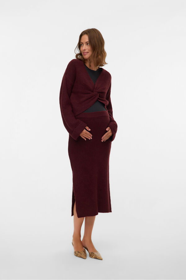 Mamalicious Jersey cropped maternity  morado/lila