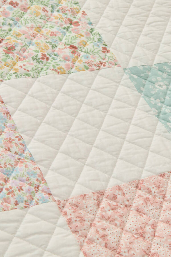Textura Colcha patchwork revers&iacute;vel rosa