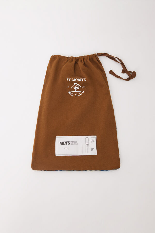 Women'secret Pijama largo hombre 100% algod&oacute;n "Moritz" amarillo