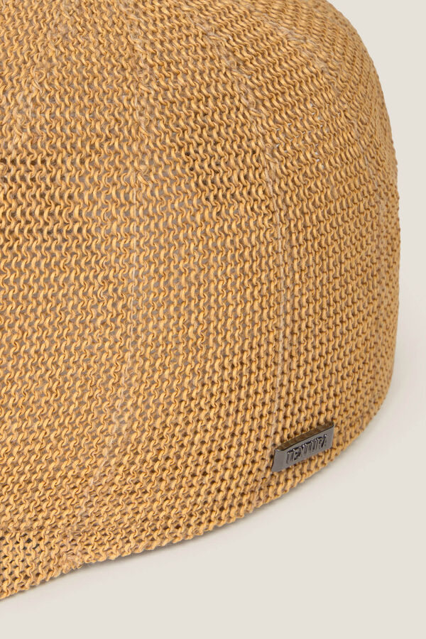 Textura Gorra playa rafia beige