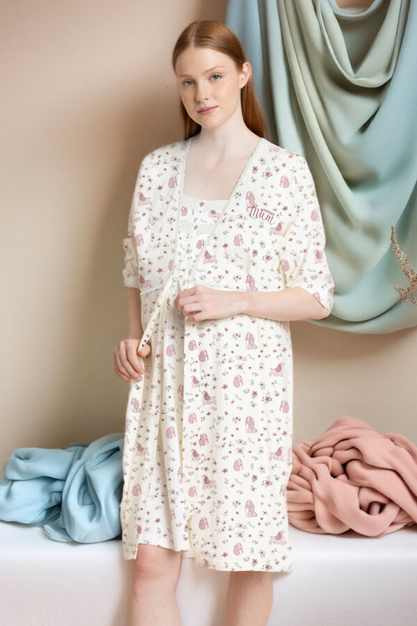 Admas Roupão de maternity Disney Lady Mum cinzento