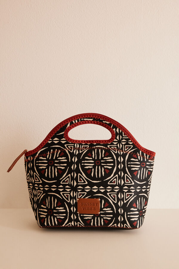 Women'secret Bolsa porta alimentos "Ethnic" negro