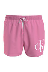Calvin Klein Ba&ntilde;ador corto con cord&oacute;n - CK Monogram rosa