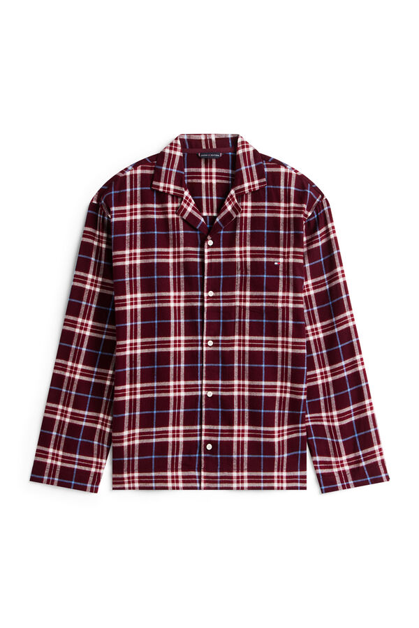 Tommy Hilfiger Pijama Franela a cuadros burdeos