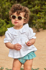 Gocco Braguita estampado flor geom&eacute;trica azul claro turquesa