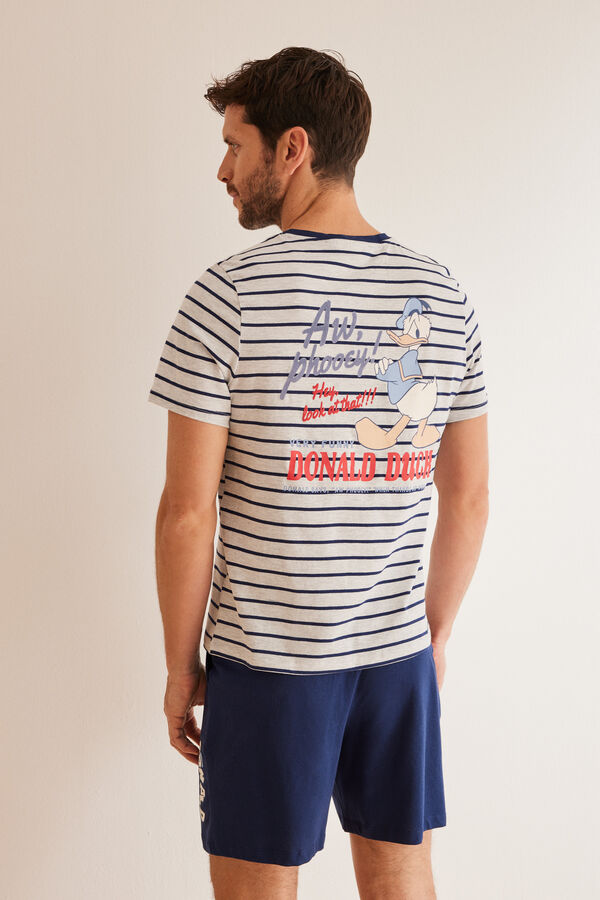 Women'secret Pijama corto hombre 100% algod&oacute;n Pato Donald azul