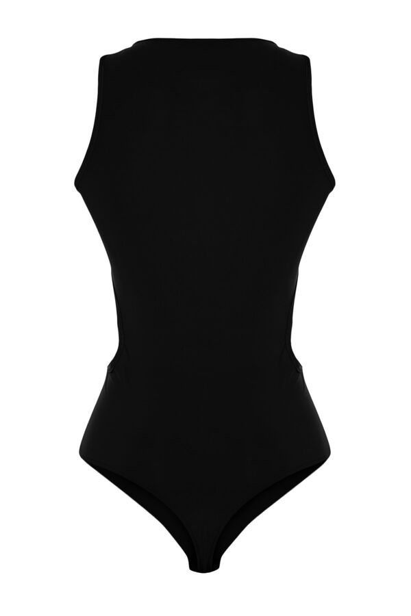Trendyol Body halter ajustado preto