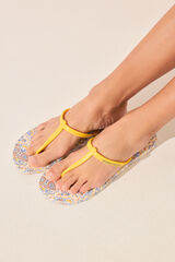 Women'secret Chanclas SmileyWorld&reg; tiras amarillas azul