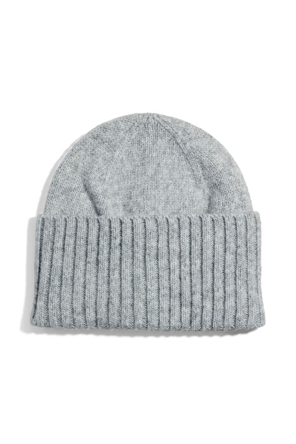 Pieces Gorro beanie de punto  gris