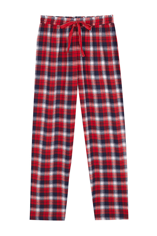 Women'secret Pantal&oacute;n casual 100% algod&oacute;n cuadros estampado