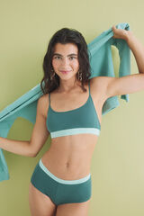 HI&BYE Pack 2 calçinhas boxer algodão gris e verde multicolour