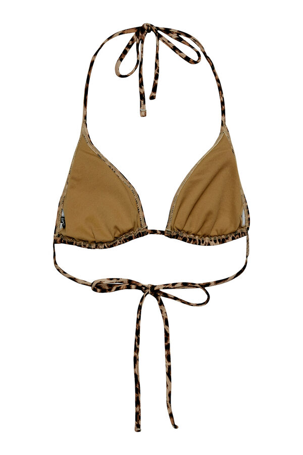 Pieces Top de bikini leopardo negro