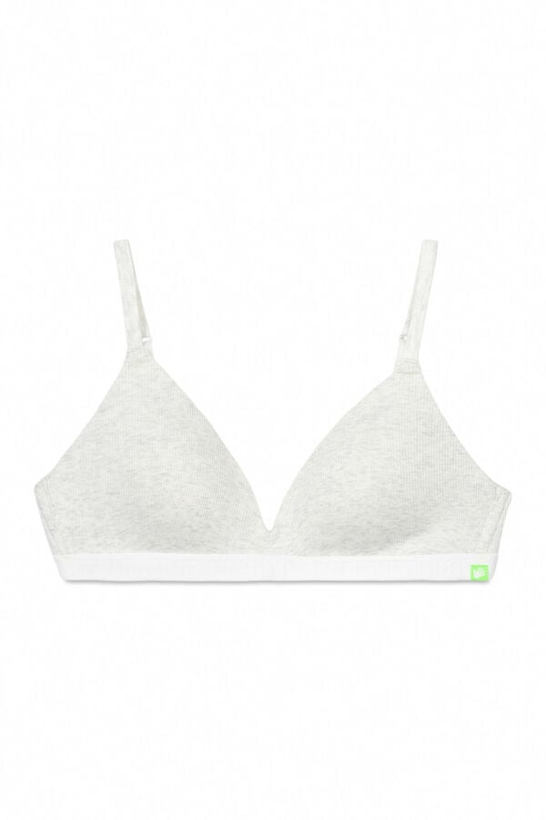 HI&BYE Suti&atilde; triangular enchimento fixo cinza cinzento